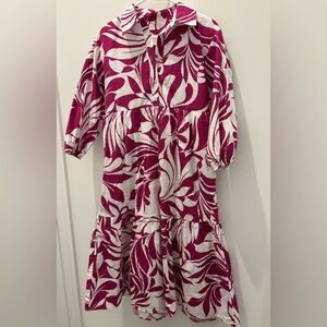 Anthropologie Maeve Bettina Tiered Shirt Dress Floral